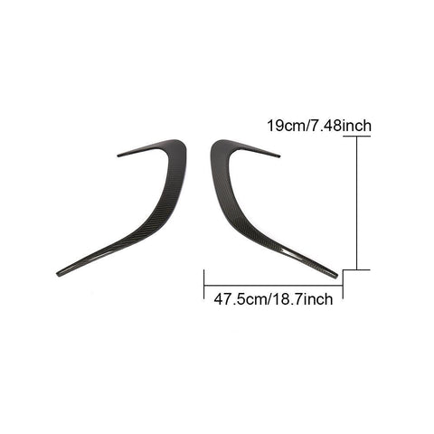 Carbon Fiber C257 Rear Bumper Fins for Mercedes BENZ CLS63 CLS400 CLS500 CLS550 Sedan 4 Door 2018-2019