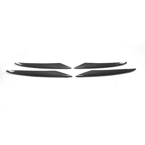 4PCS Carbon Fiber Front Bumper Vents Trim for Mercedes Benz E-Class C238 E200 E300 E500 E43 Sport 17-18