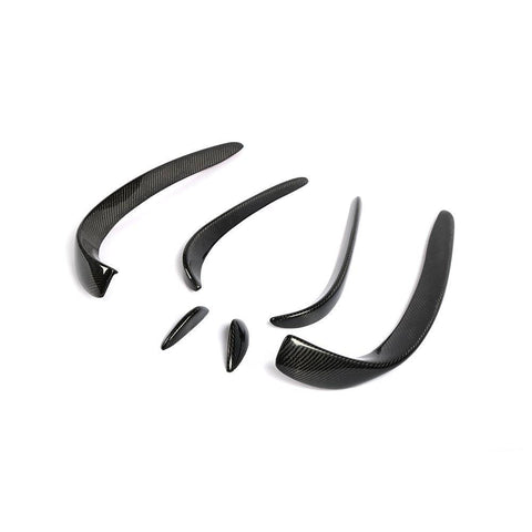 C class Carbon Fiber Front Bumper Vent Trims for Mercedes Benz W205 C300 C350 C200 2014-2017