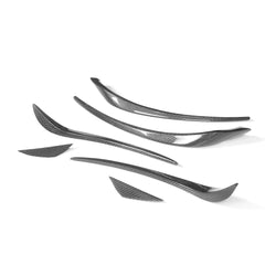 CLA Class Carbon Moulding Trims Bumper Aprons Flaps for Mercedes W117 C117 4Dr Cla250 14-15 6Pcs/Set