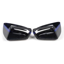 Blue W212 Carbon Fiber LED Side mirror cover For Mercedes E-Class W212 12-16
