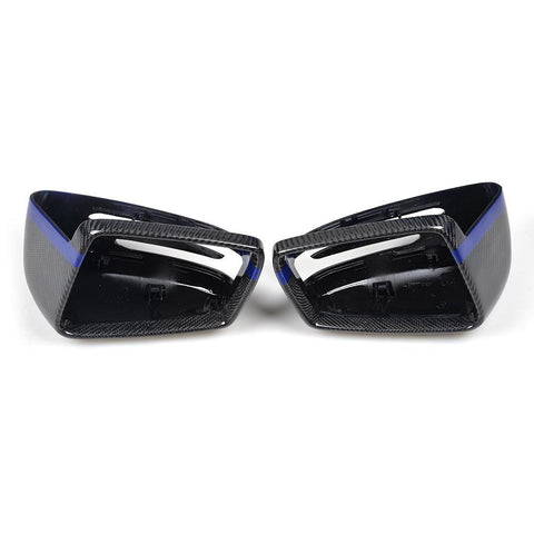 Blue W212 Carbon Fiber LED Side mirror cover For Mercedes E-Class W212 12-16
