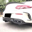 Carbon Fiber Rear Bumper Guard Diffuser Lip for Mercedes-Benz C-Class W205 C205 C63 AMG Coupe Convertible 2-Door 2015 - 2017