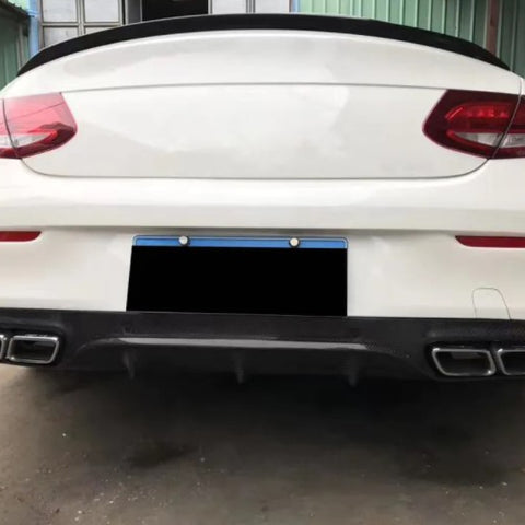 C Class Carbon Fiber Rear Bumper Diffuser Lip Spoiler for Mercedes-Benz W205 C205 C63 AMG Coupe Convertible 2015 - 2019