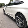 Carbon Fiber / FRP Black Side Fender Vents Trims Canards Fins for Mercedes-Benz C-Class W205 C63 AMG Coupe 2015 2016 2017