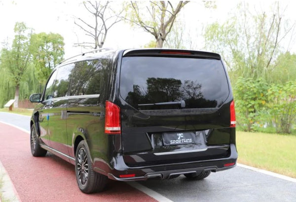 3pcs Carbon Fiber Bumper Diffuser for Mercedes Benz V class V250 Vito Standard 16-18