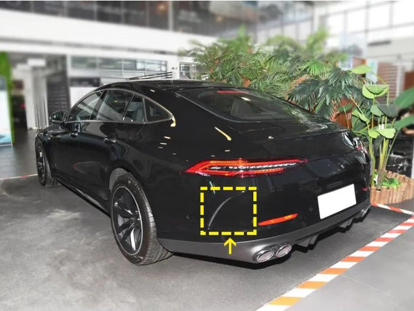 Mercedes Benz AMG GT43 GT50 GT53 Sedan 19-20 Carbon Fiber Rear Bumper Air Vent Fins Canards Body Kits