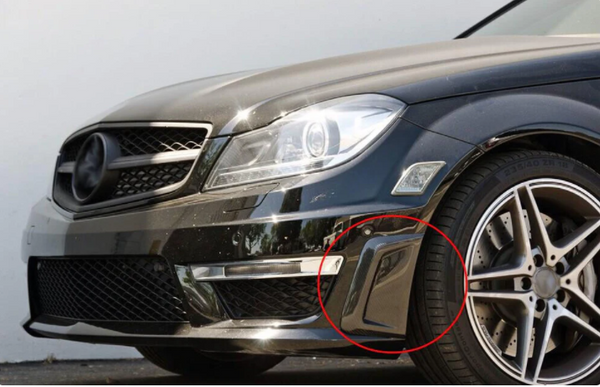 Carbon Fiber Front Bumper Air Vents Trims for Mercedes-Benz C Class W204 C63 AMG Bumper Only 2012 2013 2014