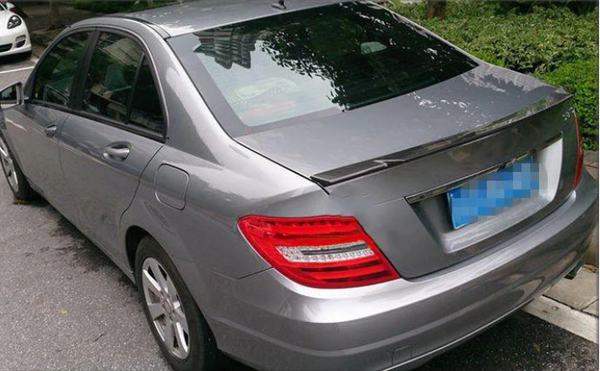 Carbon Fiber Car Rear Spoiler Boot Lip Wing For Mercedes-Benz C-class W204 C200 C250 C300 C350 C63 AMG Sedan 4-Door 2008 - 2014