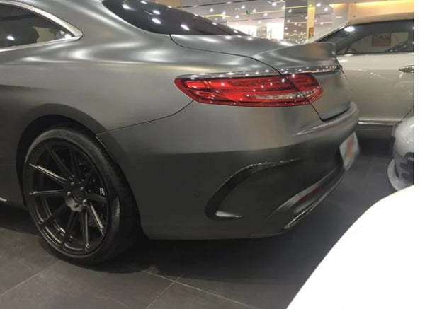 Carbon Rear Bumper Fins for Mercede s Ben z S-Class S500 S550 S63 S65 AMG Coupe14-18