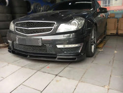 For Mercedes-Benz C-Class W204 C204 AMG C63 Sedan Coupe 2012 - 2014 Front Bumper Lip Spoiler Splitters Carbon Fiber and FRP
