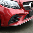 Carbon Fiber NEW C-Class W205 Facelift Front Canards for Mercedes Benz W206 C300 Sport 2019 2018