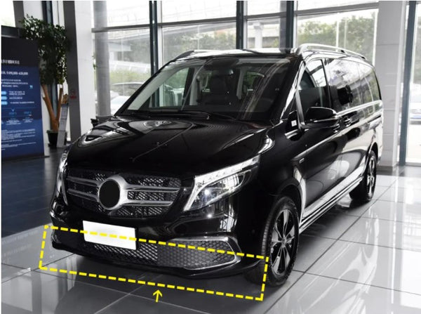 Dry Carbon Fiber W447 Car Front Bumper Lip Splitter for Mercedes Benz V250 V200d Van 4-Door 2020 2021
