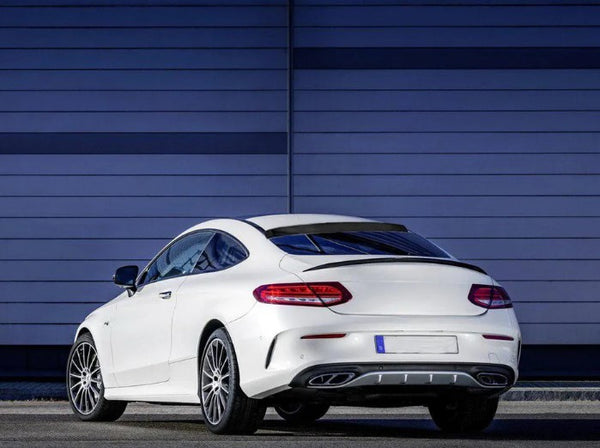 Carbon Fiber Car Rear Trunk Roof Spoiler Lip Wing For Mercedes Benz C Class C205 C63 C43 AMG Coupe 2 Door 15-17 C200 C350