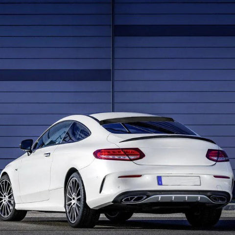 Carbon Fiber Car Rear Trunk Roof Spoiler Lip Wing For Mercedes Benz C Class C205 C63 C43 AMG Coupe 2 Door 15-17 C200 C350