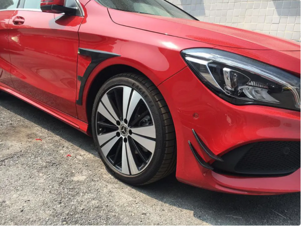 Carbon Fiber Front Bumper Canards Fins Stickers for Mercedes Benz CLA200 CLA250 Sport Sedan 4-Door 2016 2017 4PCS/Set