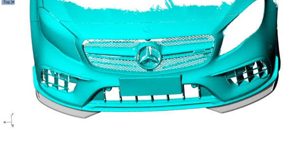 Mercedes Benz GLA45 AMG Carbon Fiber Front Bumper Splitter Canards GLA Class 2017 - 2019