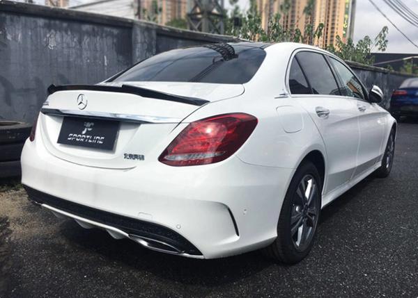Mercedes W205 four-door vehicle with ML tail