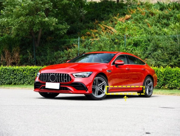 Carbon Fiber X290 Side Skirts Extension for Mercedes Benz AMG GT 53 GT 43 4-Door Coupe 2019 2020