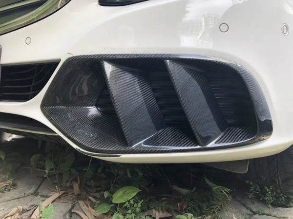 Carbon Fiber C200 Front Bumper Air Vents for Mercedes Benz W205 C Class C180 C200 2015-2017