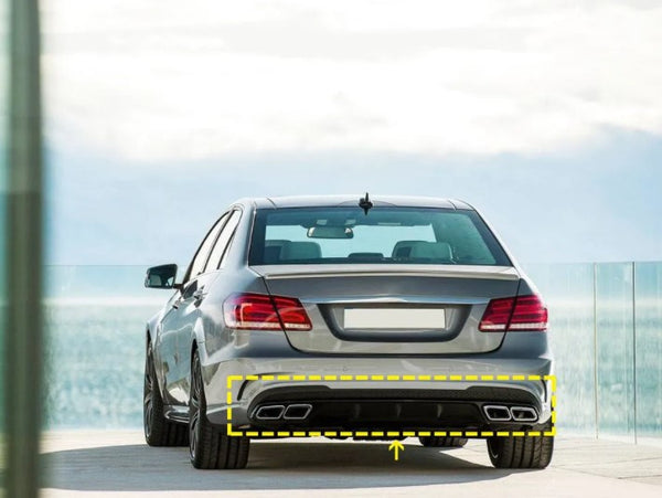 W212 E63 Rear Lip Diffuser Carbon Fiber for Mercedes Benz E300 E350 E400 E550 Sport E63 AMG S 13-15