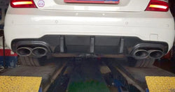 Carbon Fiber / FRP Rear Bumper Lip Diffuser Spoiler for Mercedes-Benz W204 C63 AMG Sedan Coupe 2012 2013 2014