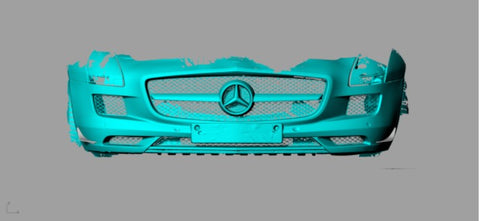 Carbon Fiber C197 Car Bumper Front Canards Fins for Mercedes Benz R197 SLS AMG GT 2010-2014
