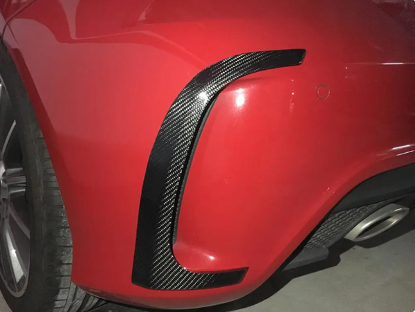 Carbon Fiber Auto Rear Bumper Vents Exterior Trims for Benz A-class W176 A45 AMG Bumper Only 2014 2015