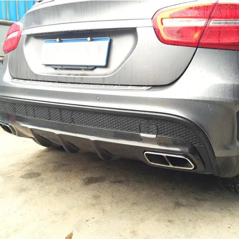 Carbon Fiber Car Rear Bumper Diffuser Lip Spoiler for Mercedes Benz GLA Class GLA45 AMG 2015 2016