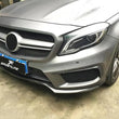 Carbon Fiber Front Bumper Lip Spoiler For Mercedes-Benz GLA Class GLA45 AMG and Sport 2015 2016