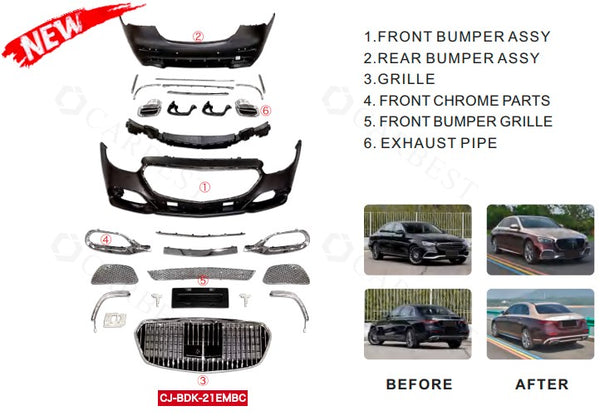 W213 BODY KIT UPGRADE TO W222 2018 MAYBACH FOR E-CLASS 2021
